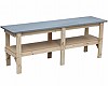 Work bench 2370 x 600 with steel laminated bench top