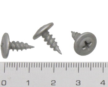 Button head needle point screw galvanised 12mm
