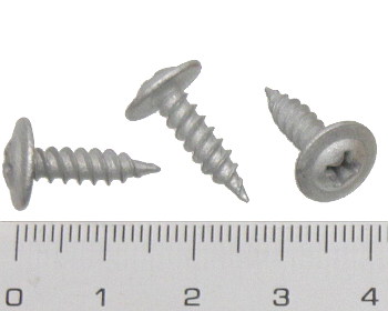 Button head needle point screw galvanised 16mm