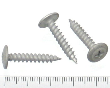 Button head needle point screw galvanised 25mm