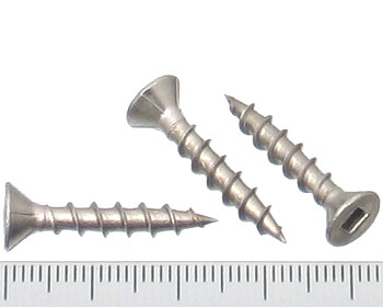 Chipboard screw square drive stainless steel 25mm