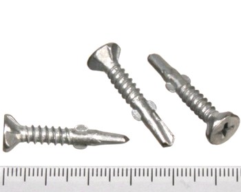 Countersunk self drilling class 3 screw with wingtip 30mm