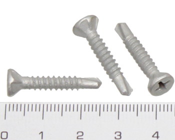 Countersunk self drilling screw galvanised 25mm 8g