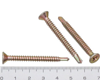 Countersunk self drilling screw 50mm