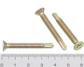 Countersunk self drilling screw fine thread 40mm