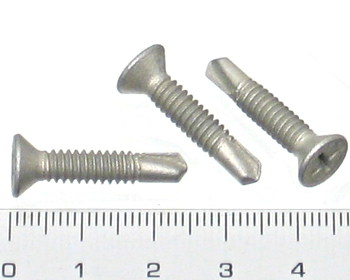 Countersunk self drilling screw fine thread galvanised 25mm