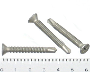 Countersunk self drilling screw fine thread galvanised 40mm
