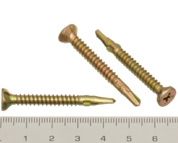 Countersunk self drilling screw with wingtip 45mm
