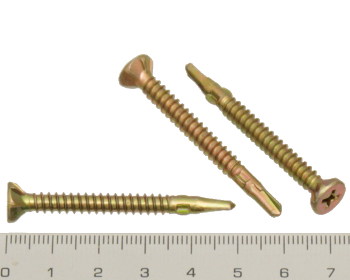 Countersunk self drilling screw with wingtip 50mm