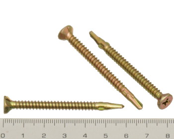 Countersunk self drilling screw with wingtip 60mm