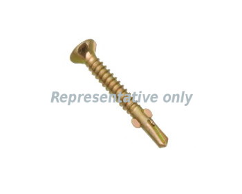Countersunk self drilling screw with wingtip 50mm 14g