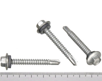 Hex Head Class 3 Self Drilling Screw with Washer 12g 45mm