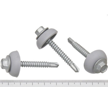 Hex Head Self Drilling Screw with Polycarb Washer 45mm