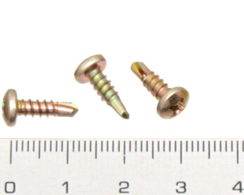 Pan head self drilling screw 12mm 6g