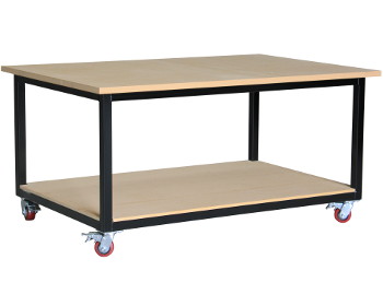 Mobile steel work bench 1800 x 1200