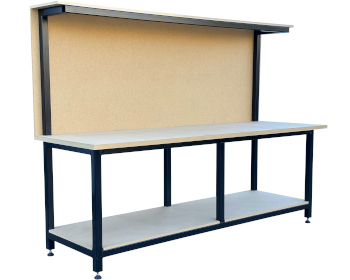 Steel work bench 2400 x 800 with back