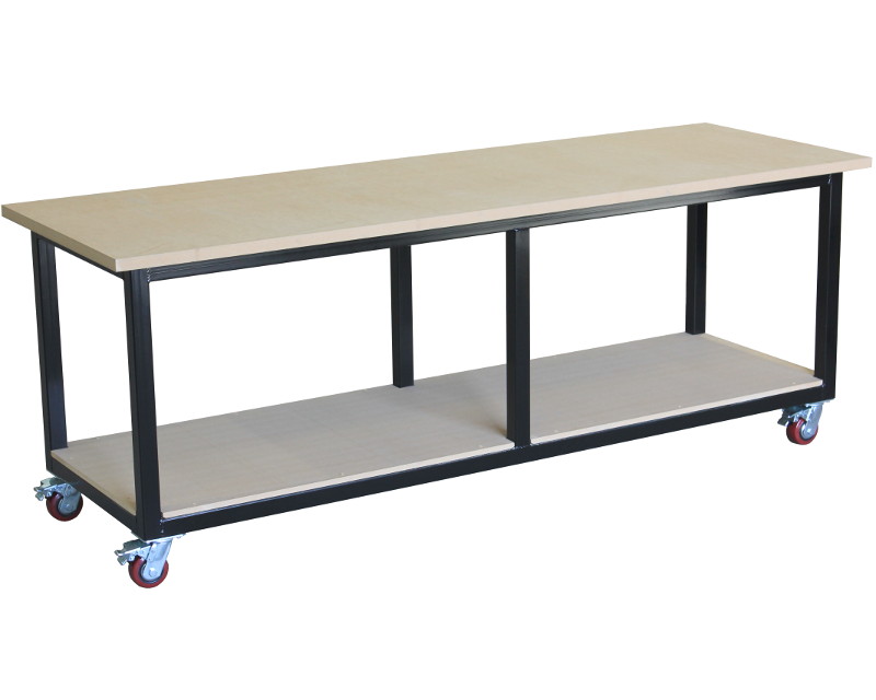 Mobile steel work bench 2400 x 800 - Click Image to Close